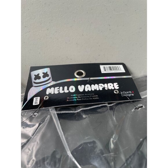 Marshmello Mello Vampire Mask Costume Accessory White Black Halloween Party NEW - Picture 5 of 8